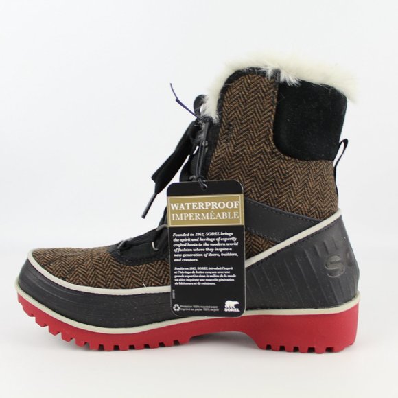 New SOREL WOMEN TIVOLI™ II HERRINGBONE Waterproof Winter Boots – Warm & Stylish - Picture 1 of 16